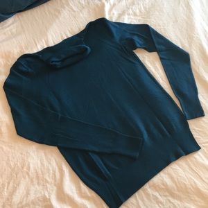Teal turtleneck sweater